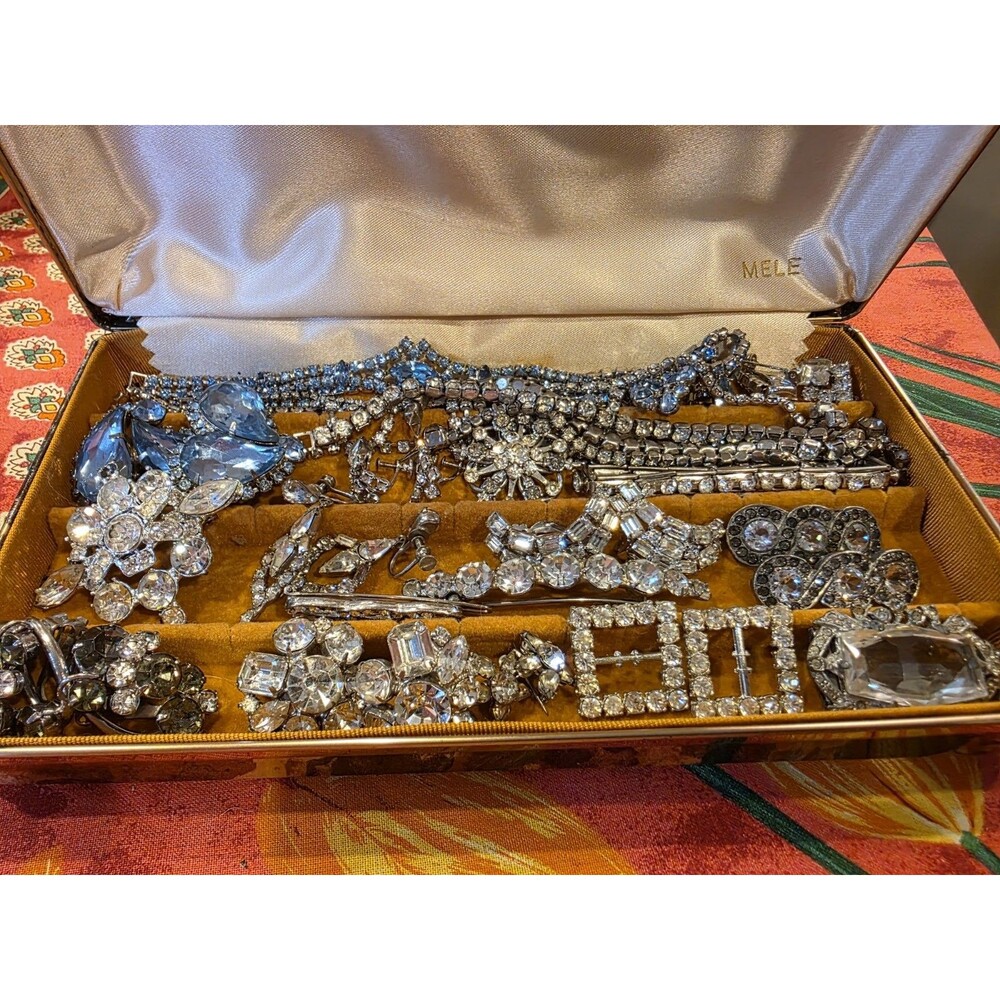 Vintage Kramer Bogoff Lisner + Rhinestone Jewelry Repair Parts Craft Lot #1 SALE